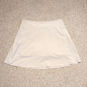 Athleta Brooklyn Heights Skort Womens 10 Beige High Rise Active Tennis Pockets